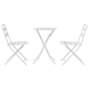 Bistrosett 3 pcs Hvit Stål
