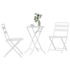 Bistrosett 3 pcs Hvit Stål