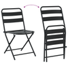 Bistrosett 3 pcs Antrasitt Stål