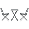 Bistrosett 3 pcs Antrasitt Stål