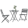 Bistrosett 3 pcs Antrasitt Stål