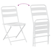 Bistrosett 3 pcs Hvit Stål