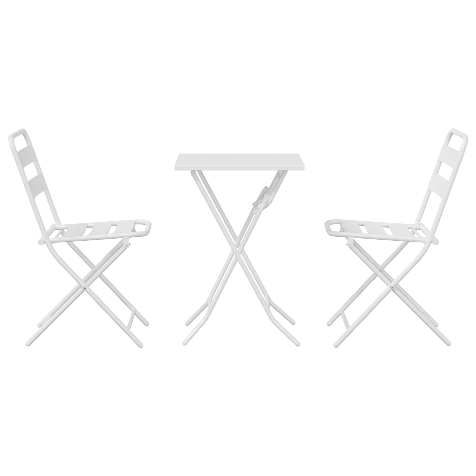 Bistrosett 3 pcs Hvit Stål