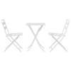 Bistrosett 3 pcs Hvit Stål