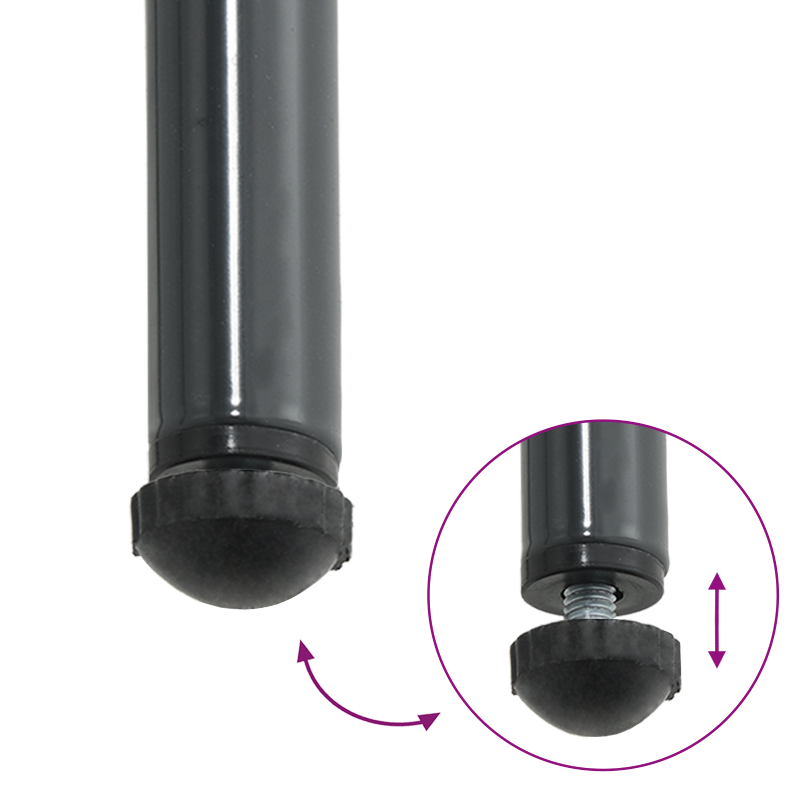 Hage Spisegruppe 3 pcs Svart og Anthracite Poly rattan, stål