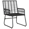 Hage Spisegruppe 3 pcs Svart og Anthracite Poly rattan, stål