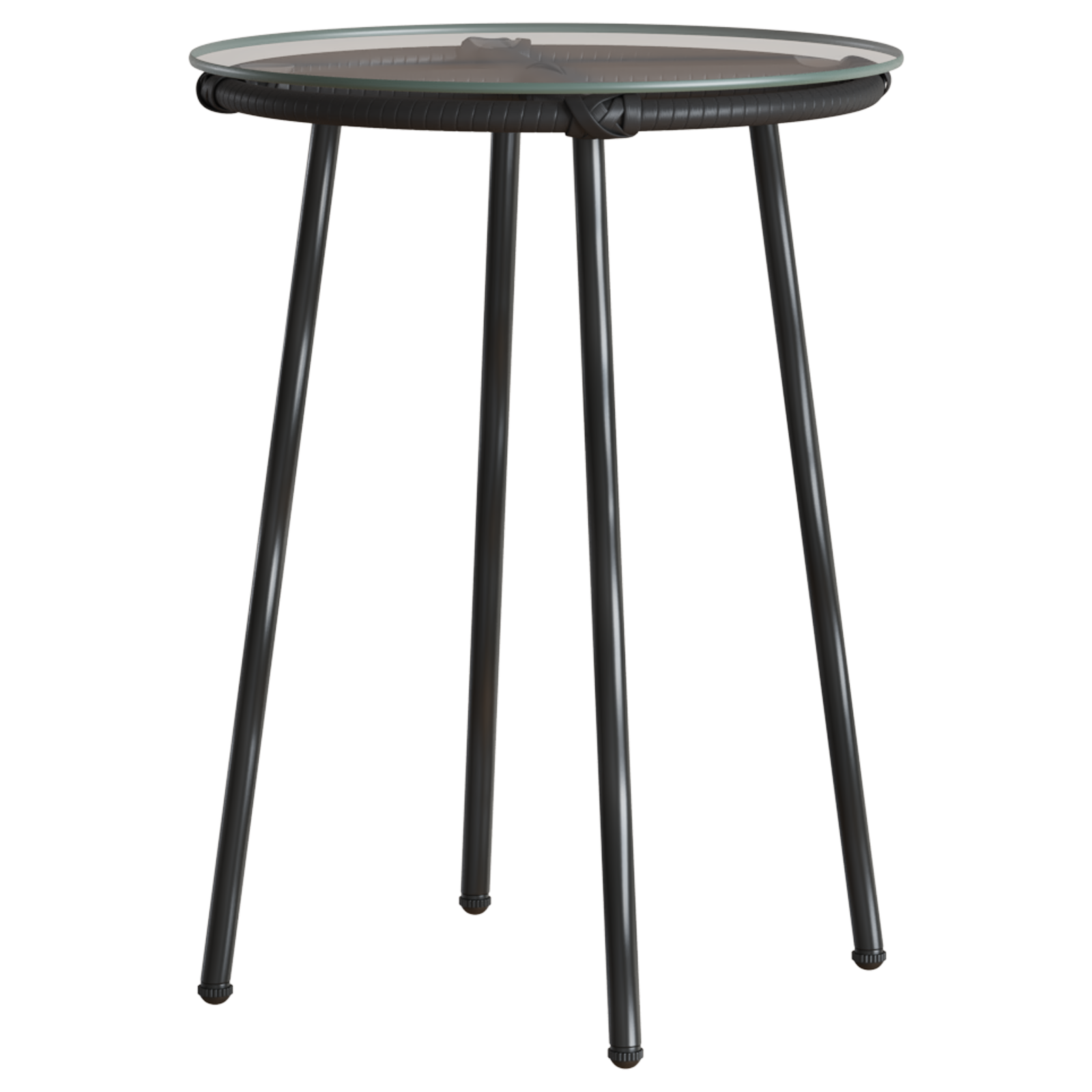 Hage Spisegruppe 3 pcs Svart og Anthracite Poly rattan, stål