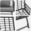 Hagebenk Svart og Anthracite Poly rattan, stål