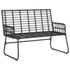 Hagebenk Svart og Anthracite Poly rattan, stål