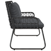 Hagebenk Svart og Anthracite Poly rattan, stål