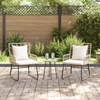 Hage Spisegruppe 3 pcs Brun og Krem Poly rattan, stål