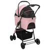 Sammenleggbar kjæledyrvogn Justerbar Rosa 81 x 47 x 99 cm