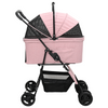 Sammenleggbar kjæledyrvogn Justerbar Rosa 81 x 47 x 99 cm