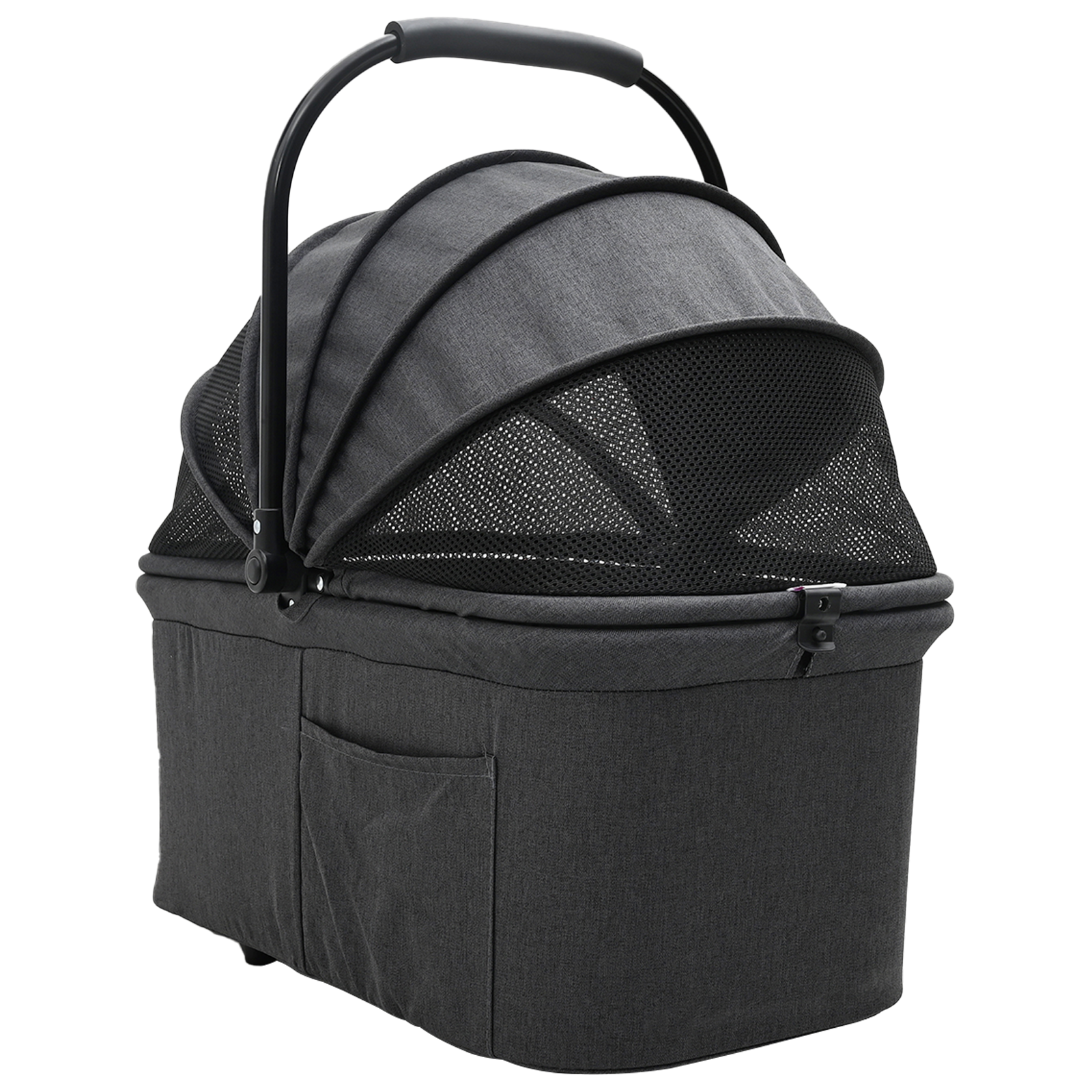 Sammenleggbar kjæledyrvogn Justerbar Svart 81 x 47 x 99 cm