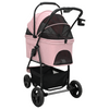 Sammenleggbar kjæledyrvogn Justerbar Rosa 78 x 54 x 101 cm
