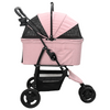 Sammenleggbar kjæledyrvogn Justerbar Rosa 78 x 54 x 101 cm