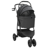 Sammenleggbar kjæledyrvogn Justerbar Svart 78 x 54 x 101 cm