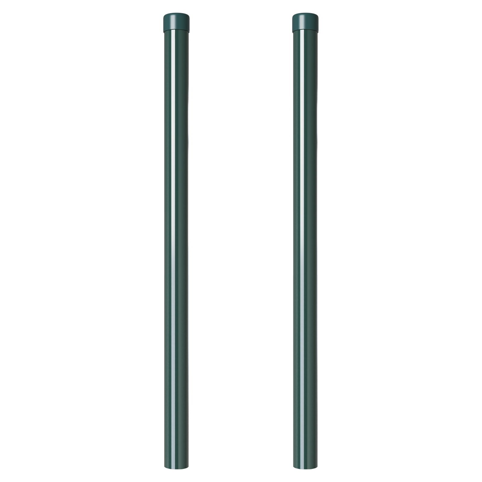 Gjerdepunkter 2 pcs grønn 50 cm Pulverlakkert stål