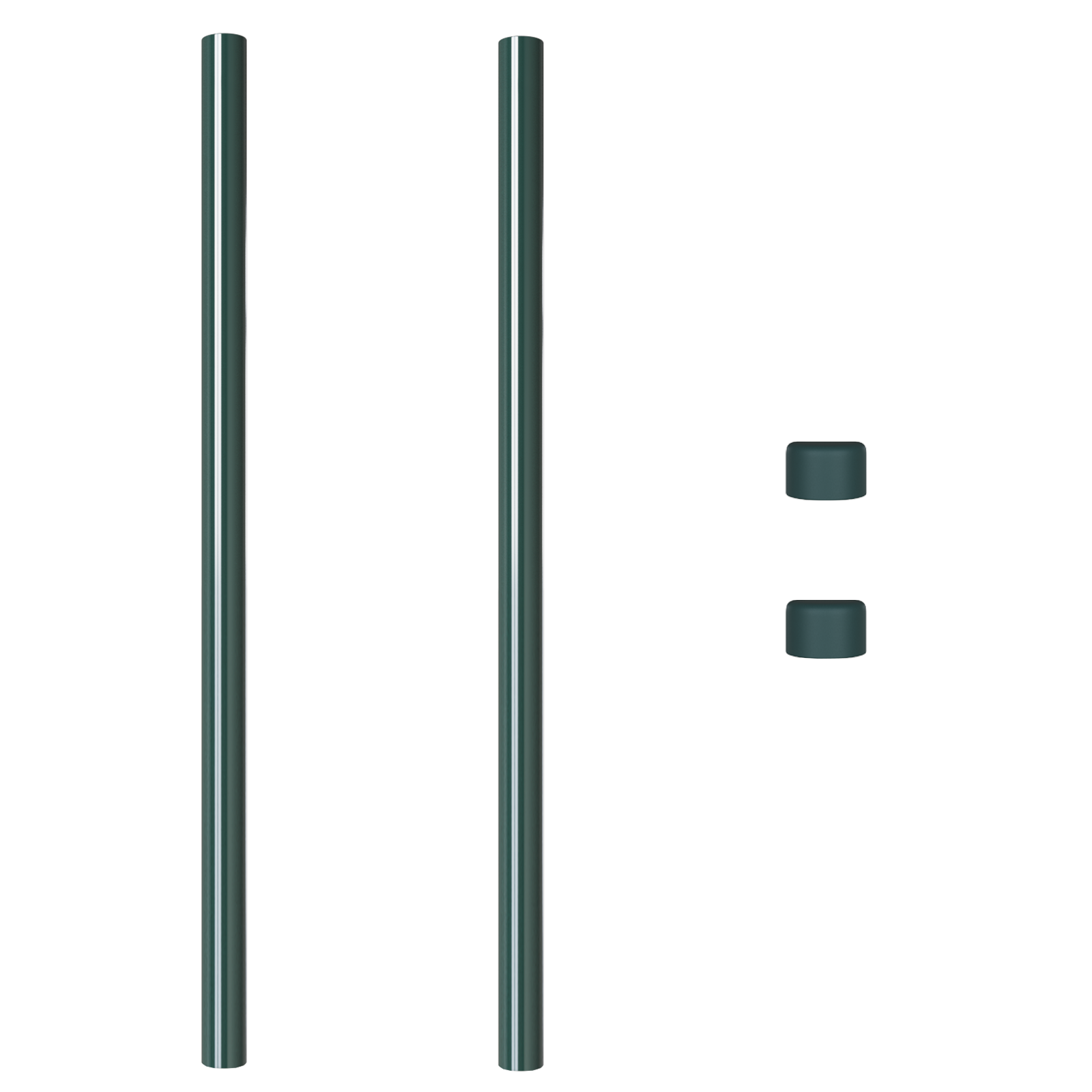 Gjerdepunkter 2 pcs grønn 120 cm Pulverlakkert stål