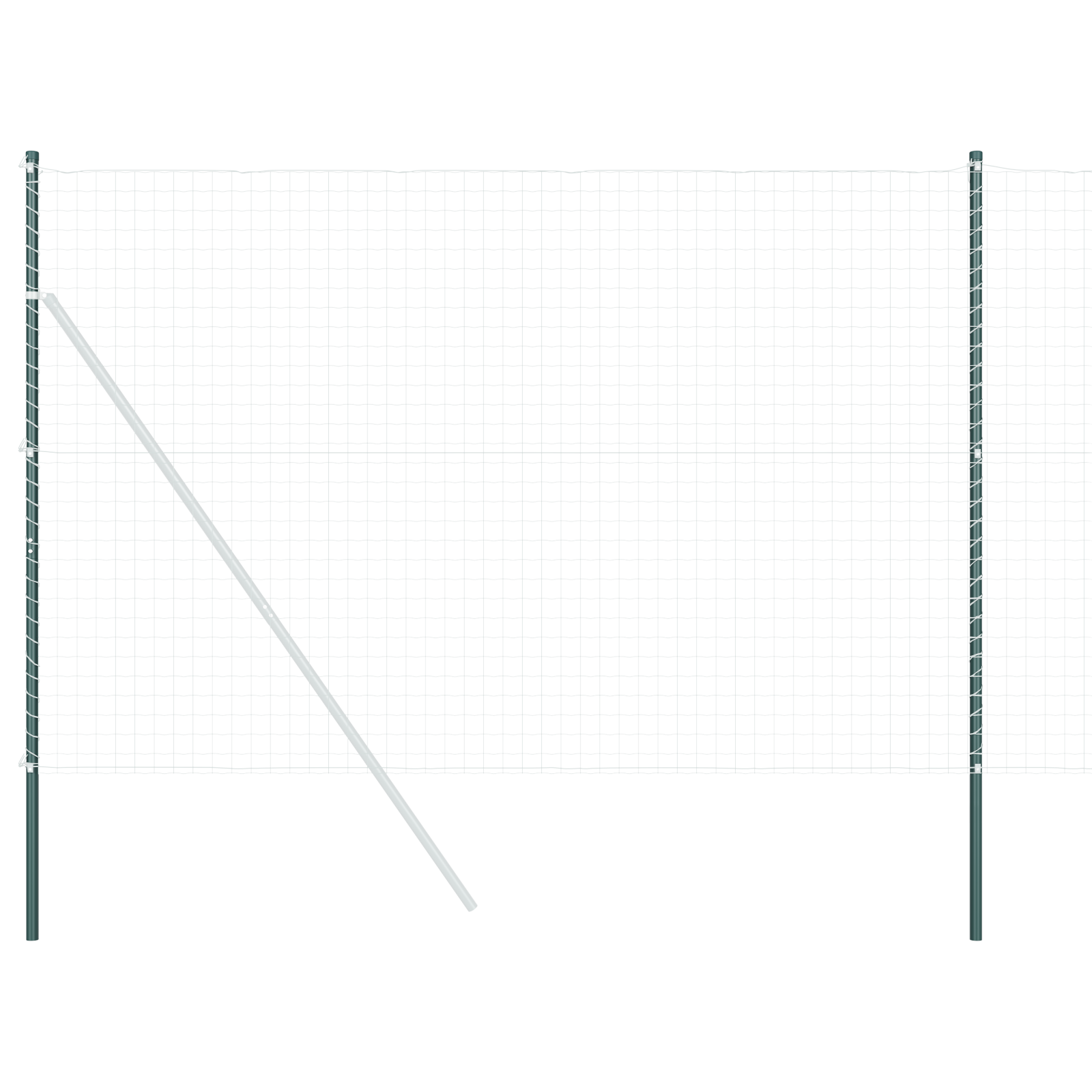 Gjerdepunkter 12 pcs grønn Pulverlakkert stål