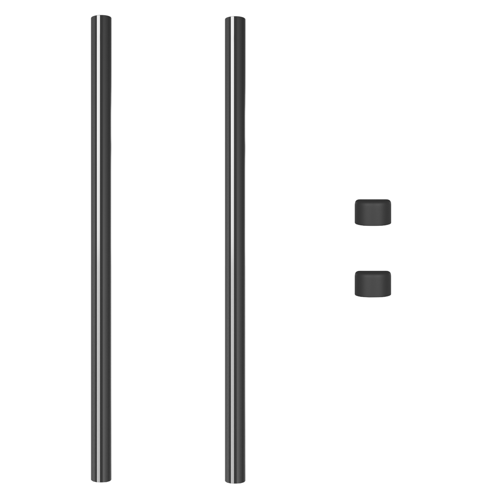 Gjerdepunkter 2 pcs Grå 110 cm Pulverlakkert stål