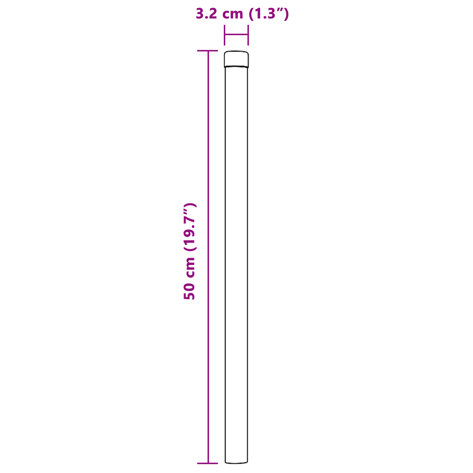 Gjerdepunkter 12 pcs sølv 50 cm Pulverlakkert stål