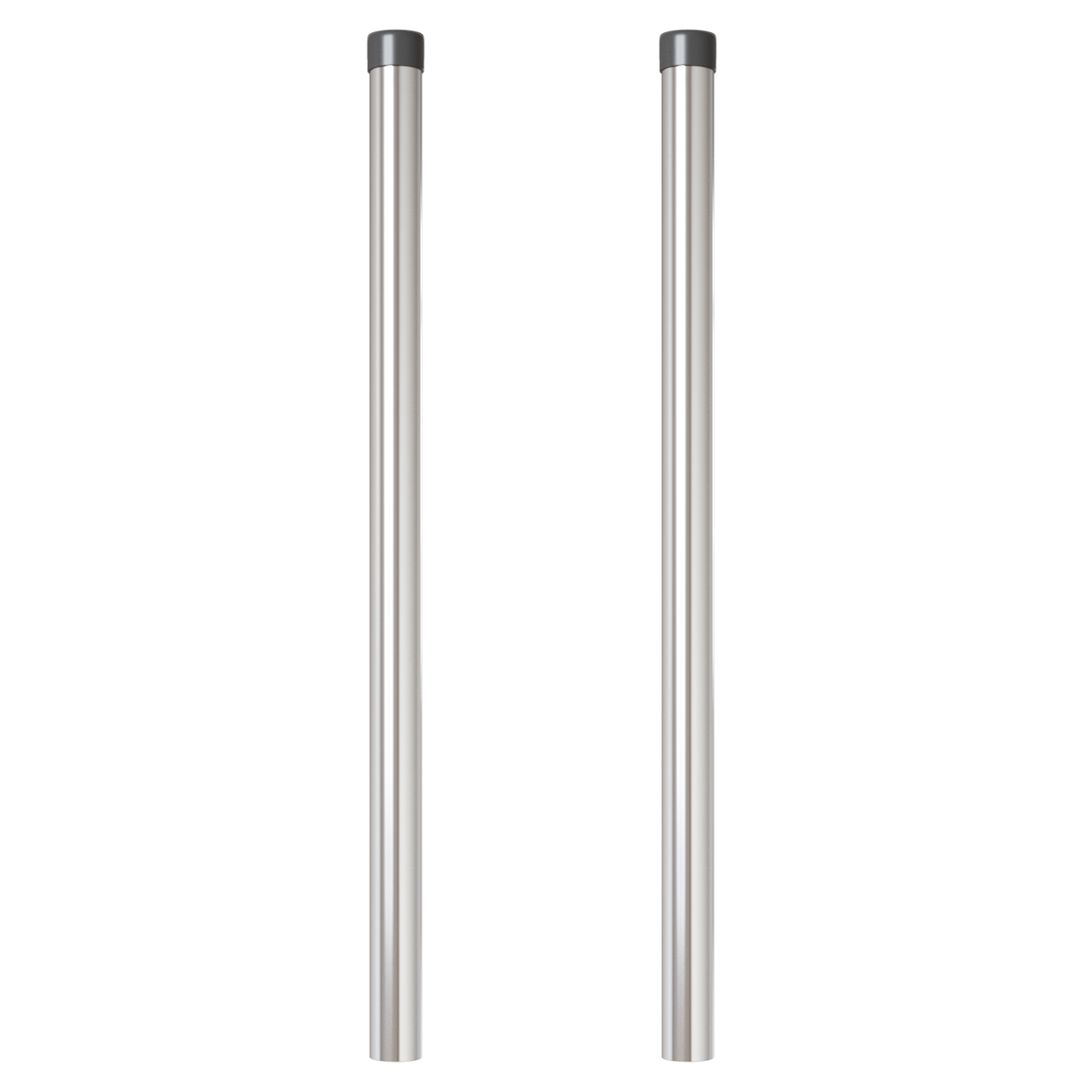 Gjerdepunkter 2 pcs sølv 80 cm Pulverlakkert stål