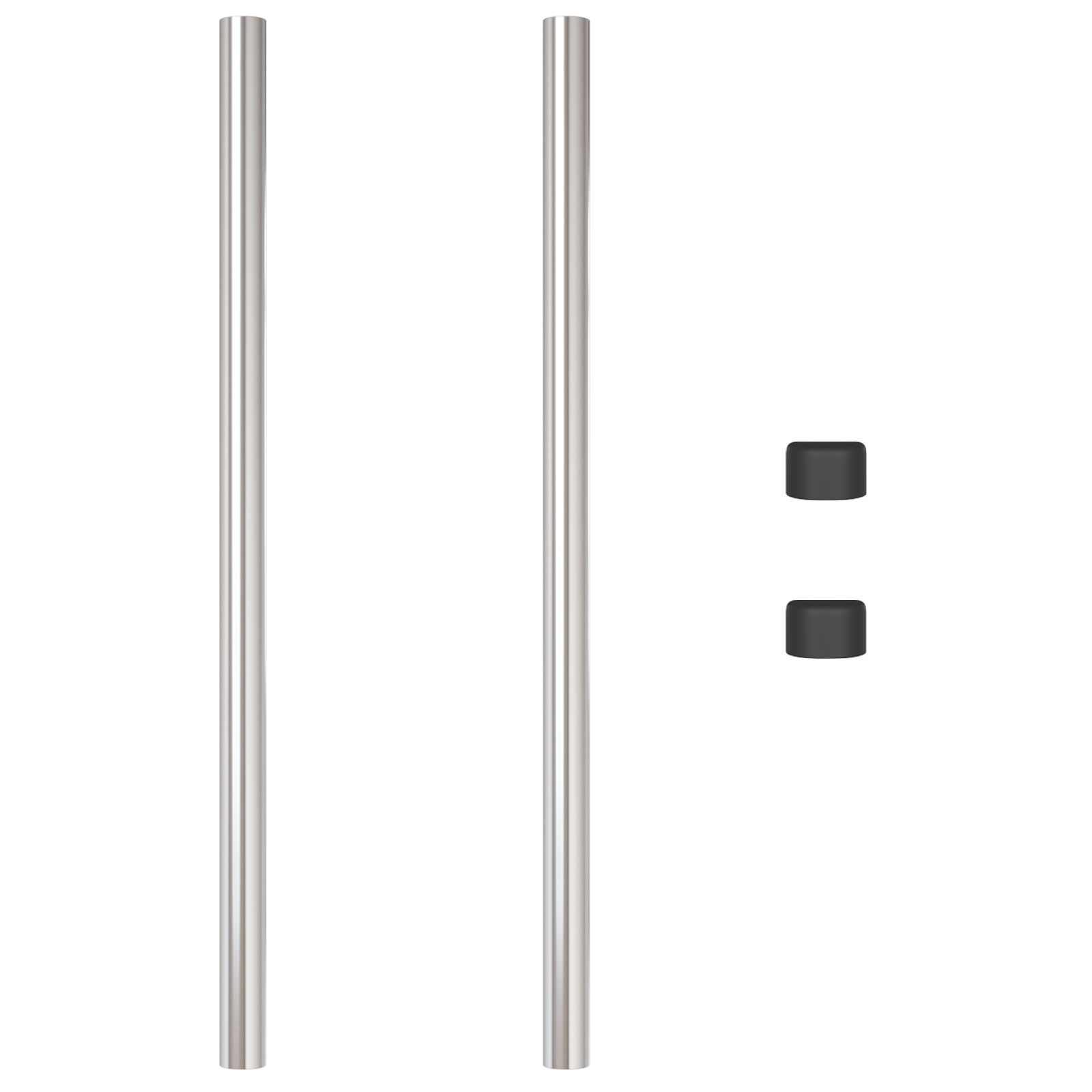 Gjerdepunkter 2 pcs sølv 120 cm Pulverlakkert stål