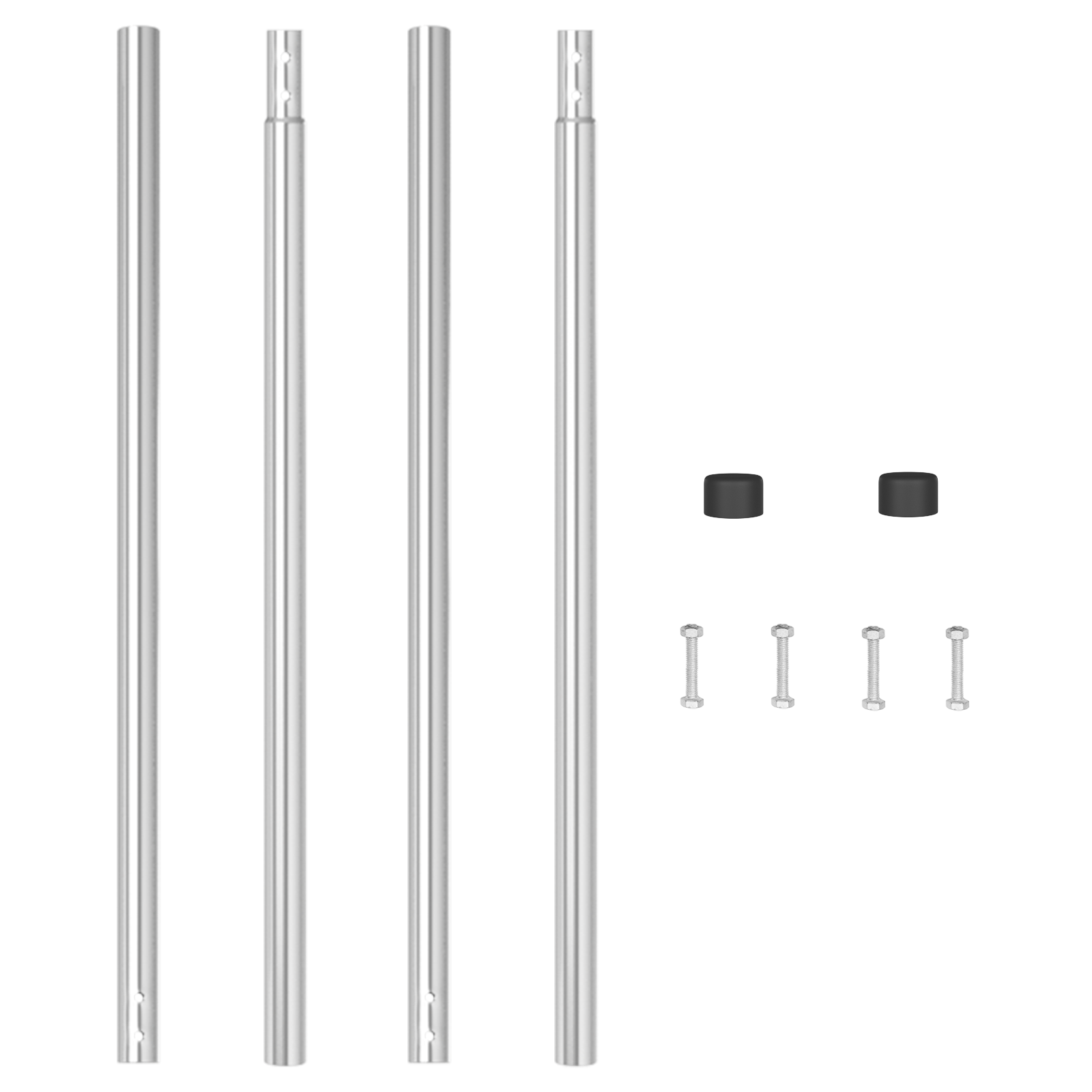 Gjerdepunkter 2 pcs sølv Pulverlakkert stål