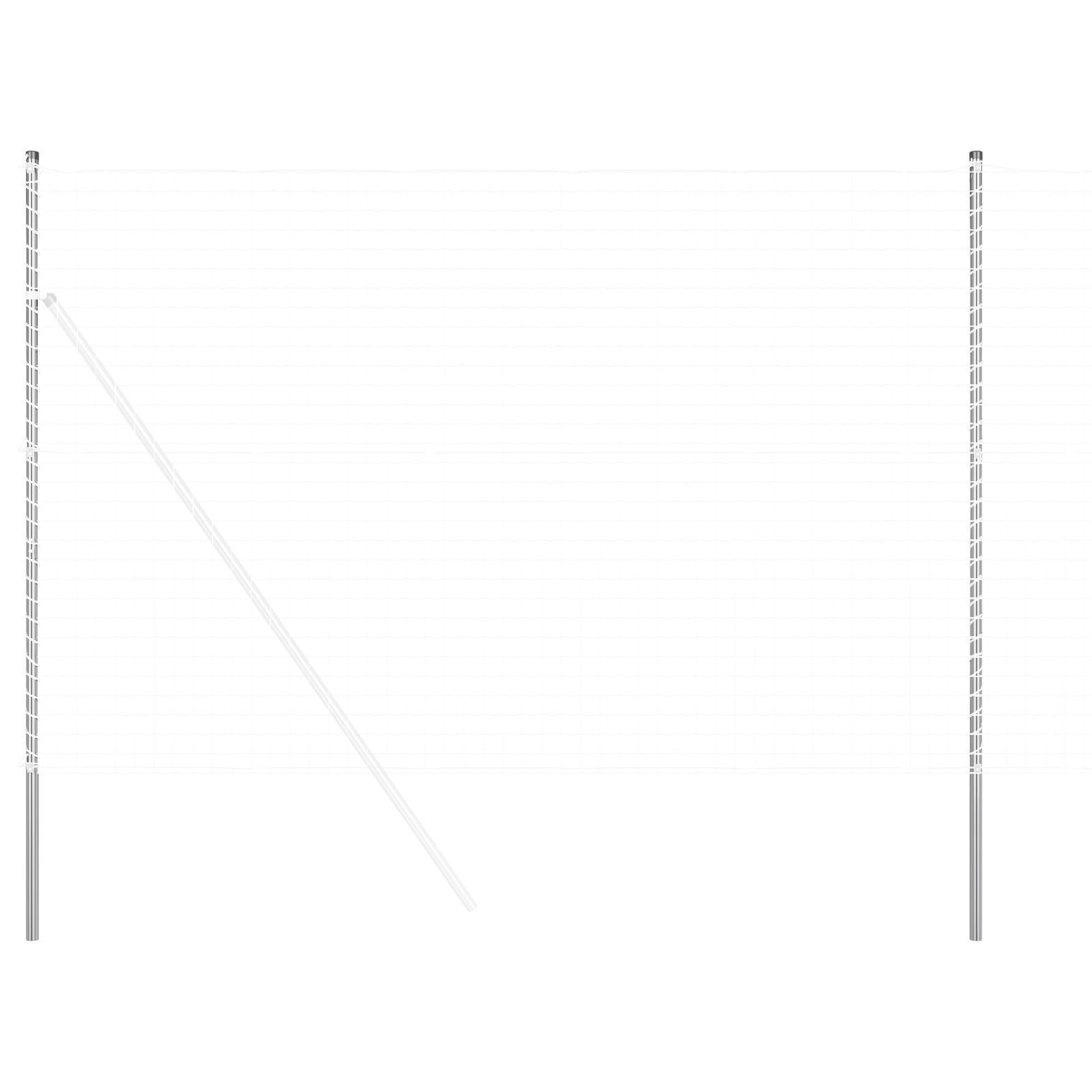 Gjerdepunkter 12 pcs sølv Pulverlakkert stål