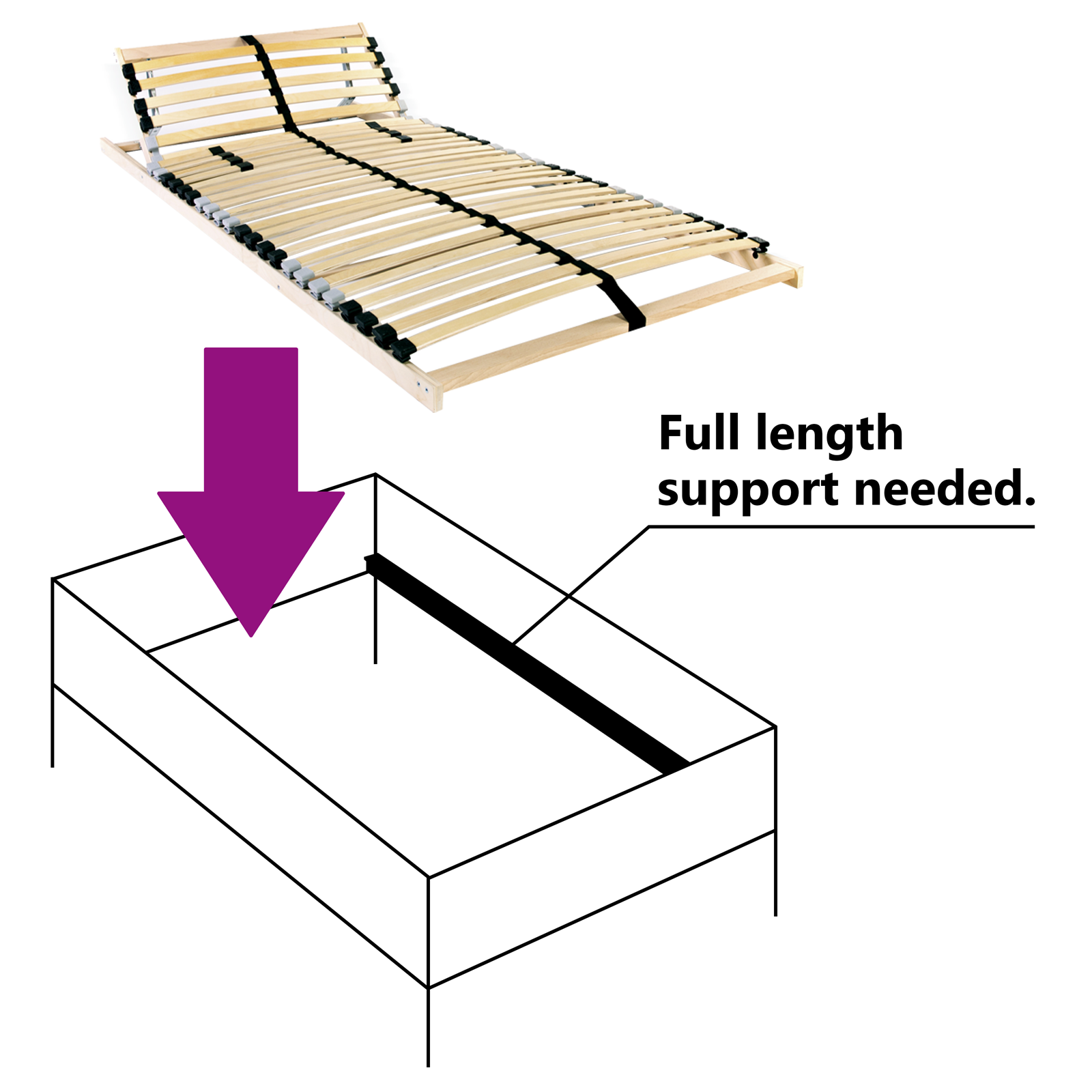 Lamelbunn med hodegjerde Brun 120 x 190 cm Massiv bøk