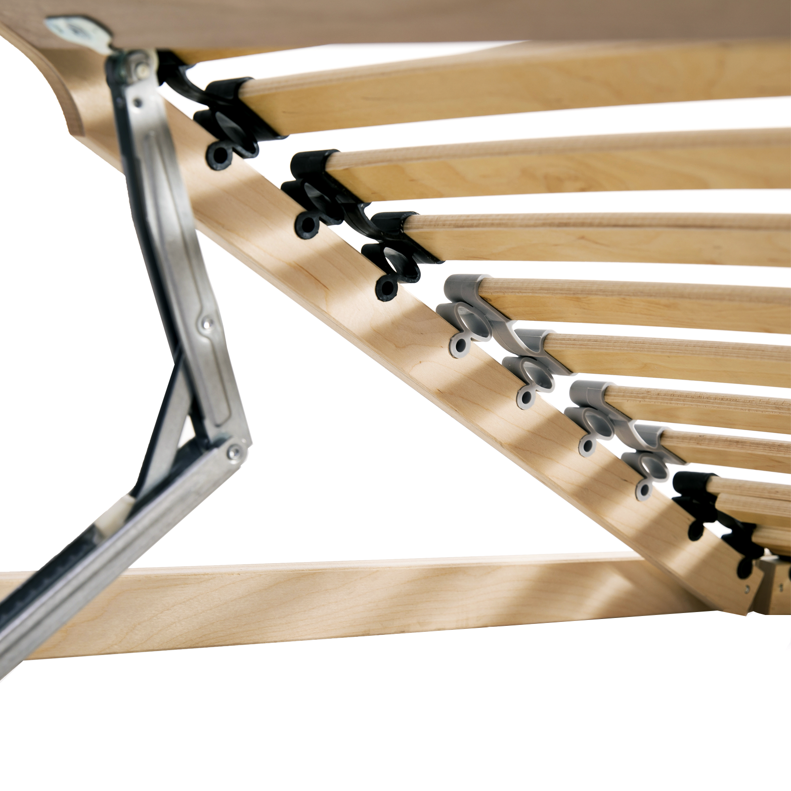 Lamelbunn med hodegjerde Brun 120 x 190 cm Massiv bøk