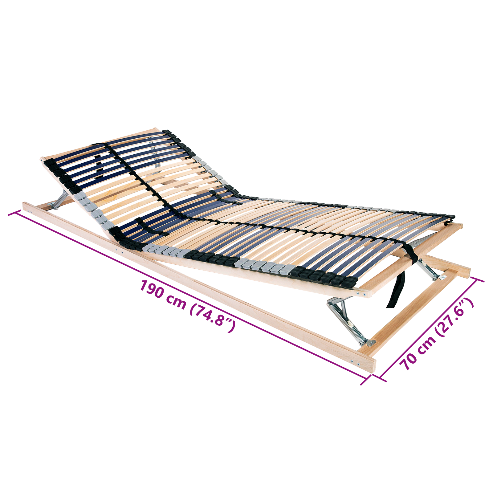 Lamelbunn Brun 70 x 190 cm Massiv bøk