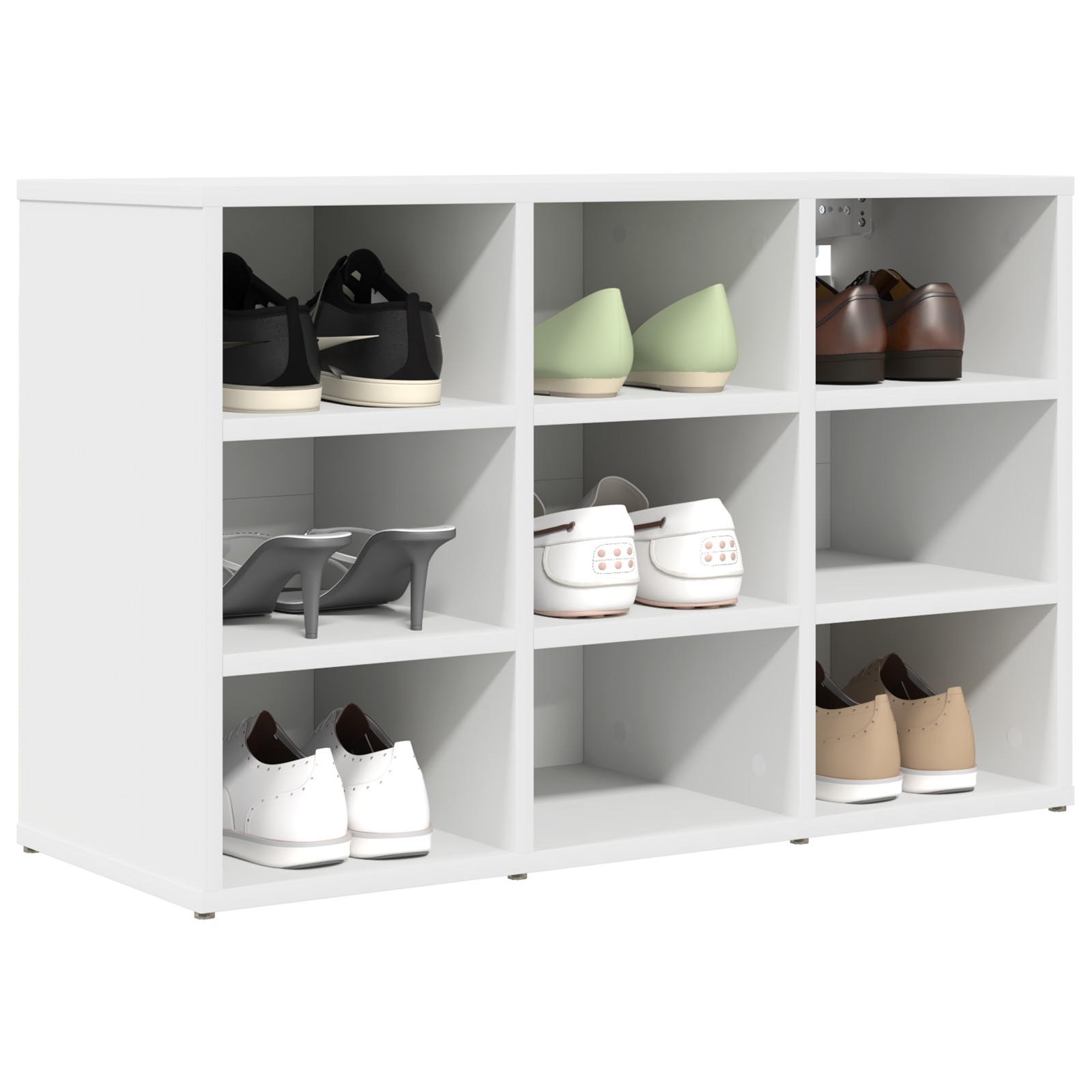 Skoskap med hylle Hvit 77.5 x 30 x 51 cm Konstruert tre
