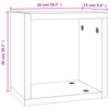Vegghyller 4 pcs Brun 26 x 15 x 26 cm Konstruert tre
