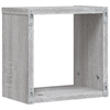 Vegghyller med lagring 2 pcs Grå 26 x 15 x 26 cm Konstruert tre