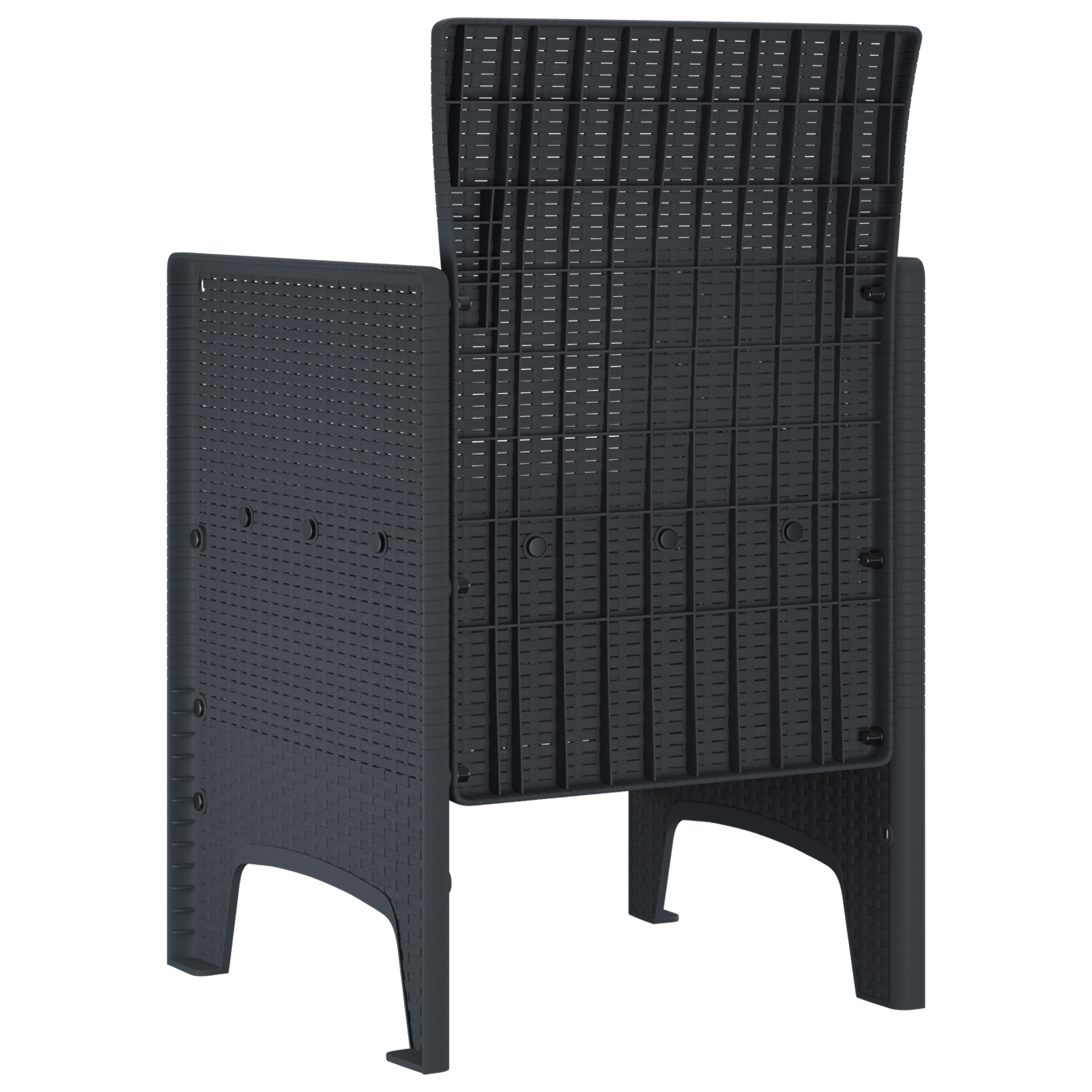 Hage Stol 2 pcs Antrasitt 53 x 49 x 85 cm PP