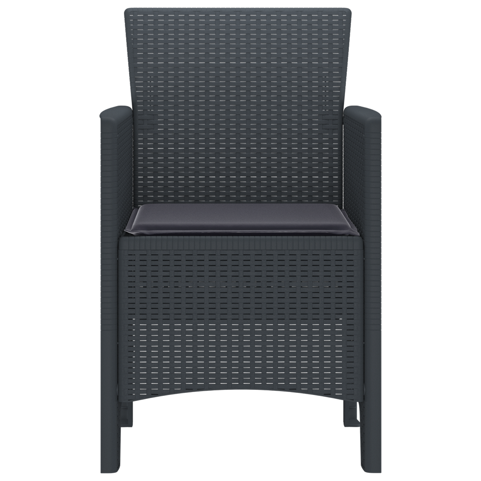 Hage Stol 2 pcs Antrasitt 53 x 49 x 85 cm PP