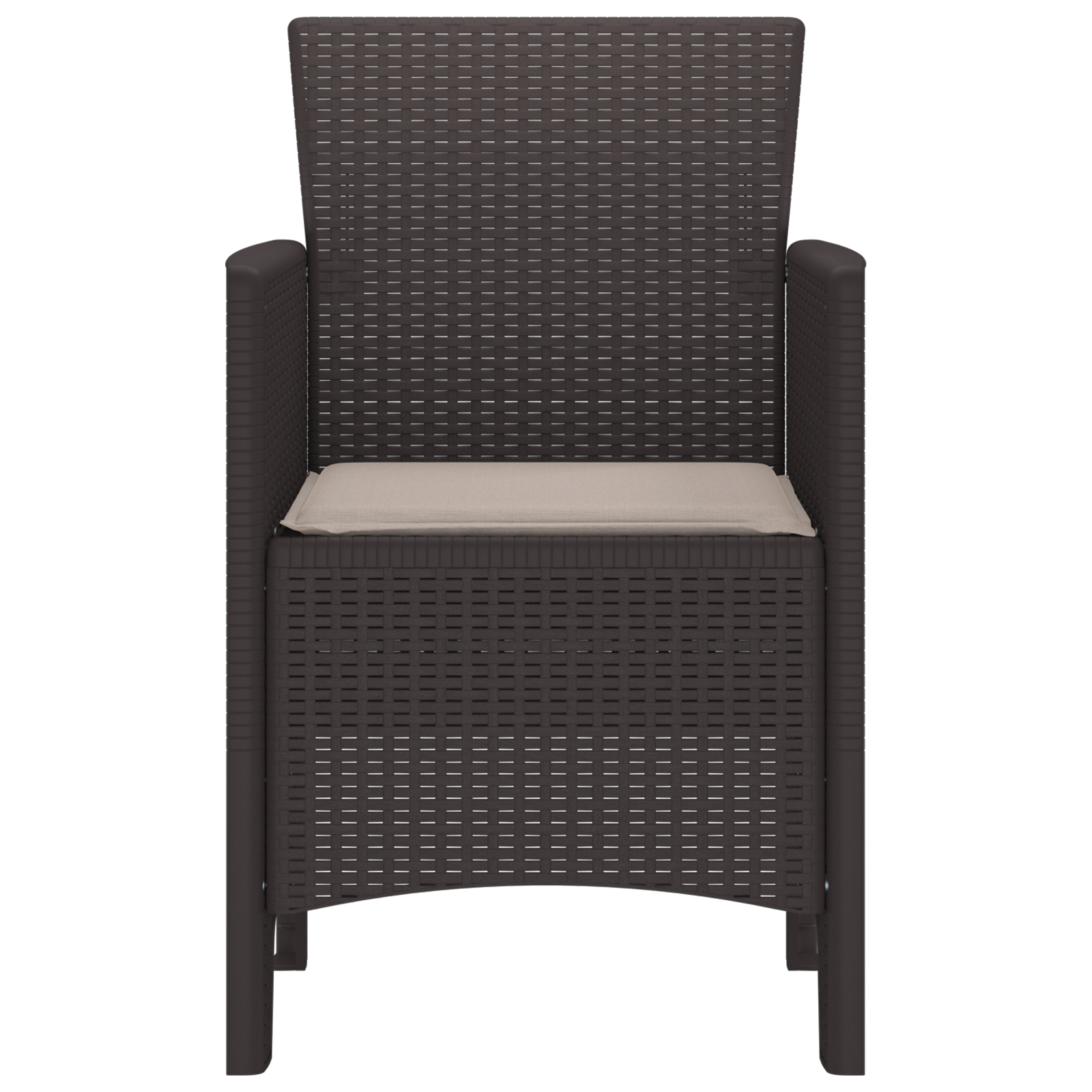 Hage Stol 2 pcs Brun 53 x 49 x 85 cm PP