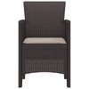Hage Stol 2 pcs Brun 53 x 49 x 85 cm PP
