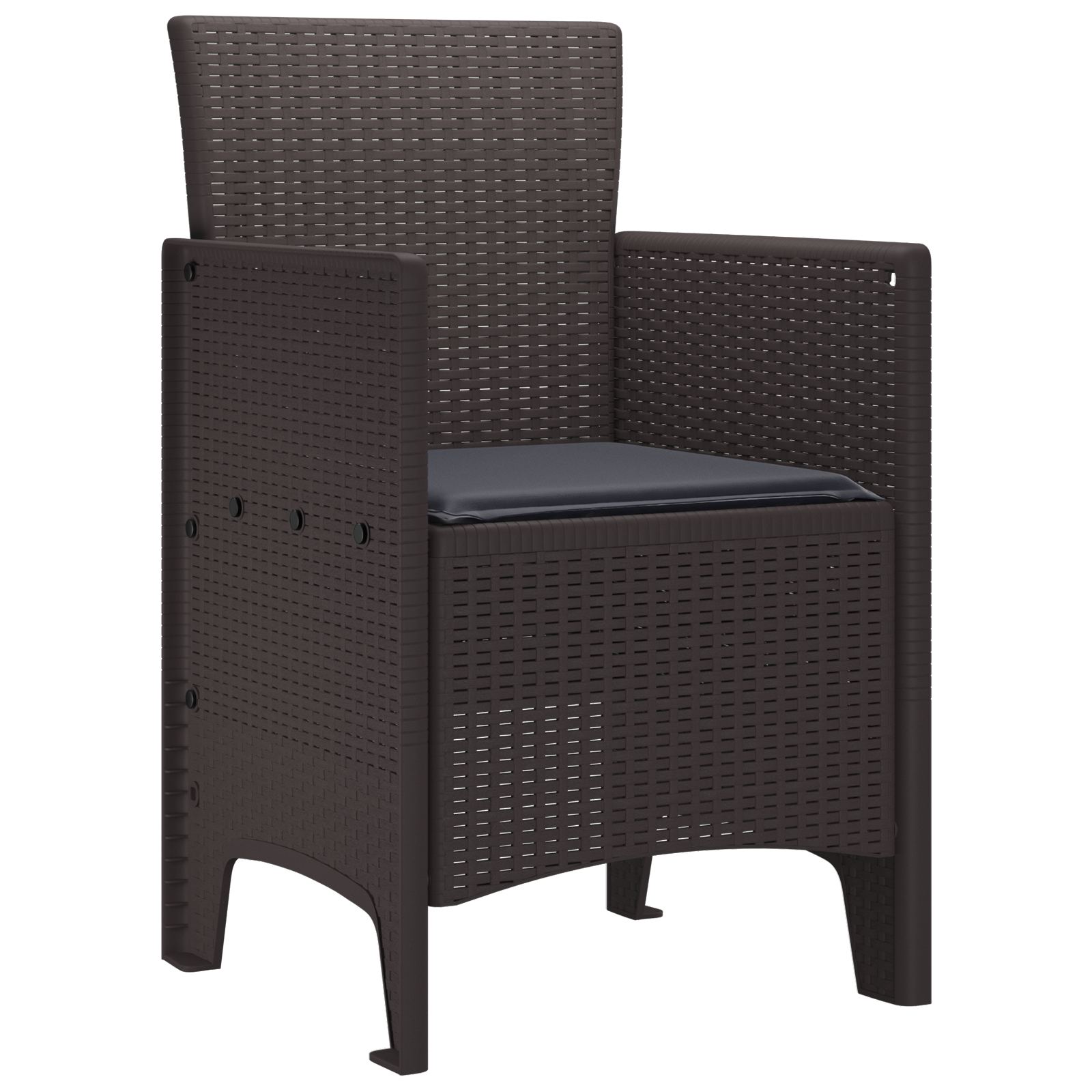 Hage Stol 2 pcs Brun 53 x 49 x 85 cm PP