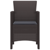 Hage Stol 2 pcs Brun 53 x 49 x 85 cm PP
