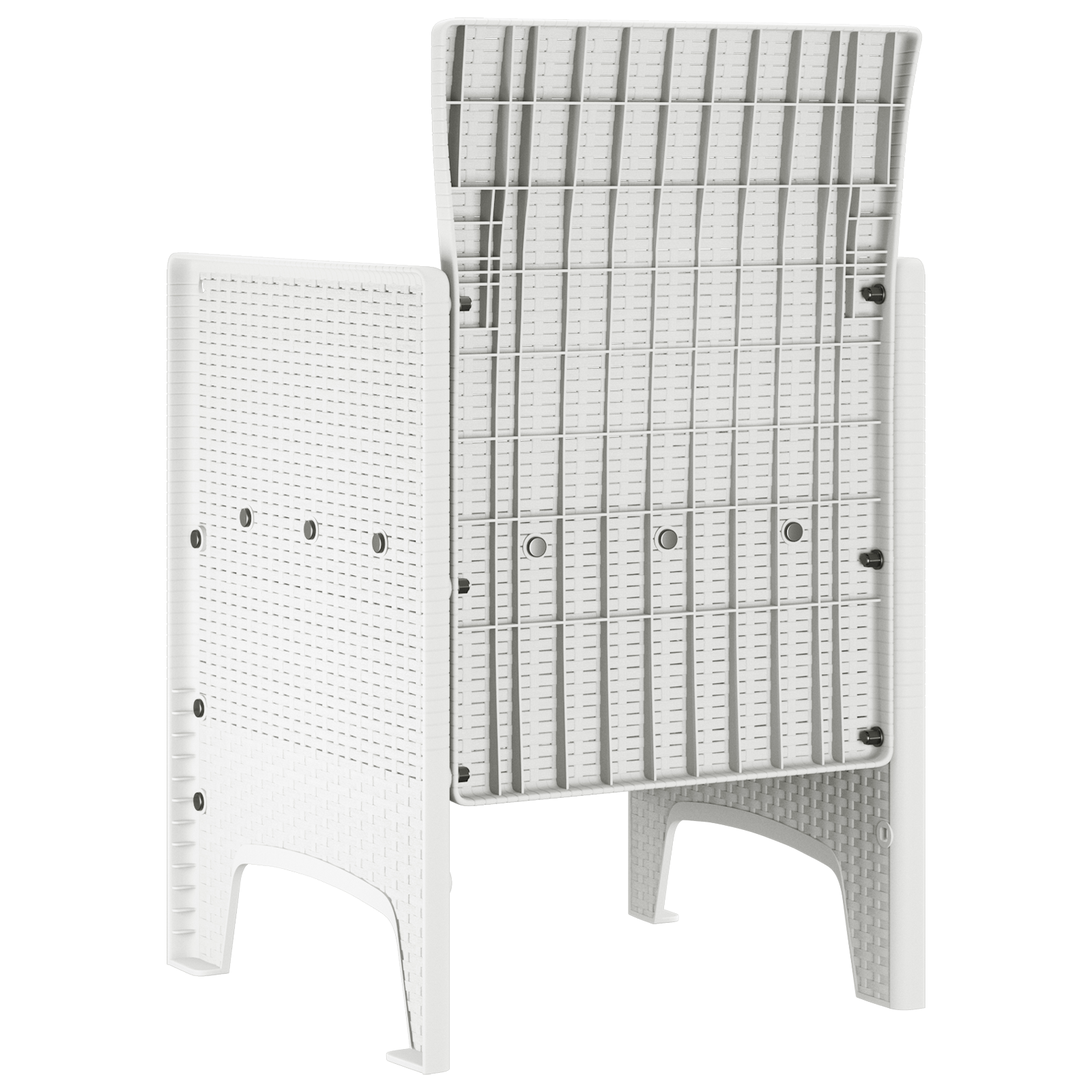 Hage Stol 2 pcs Hvit 53 x 49 x 85 cm PP