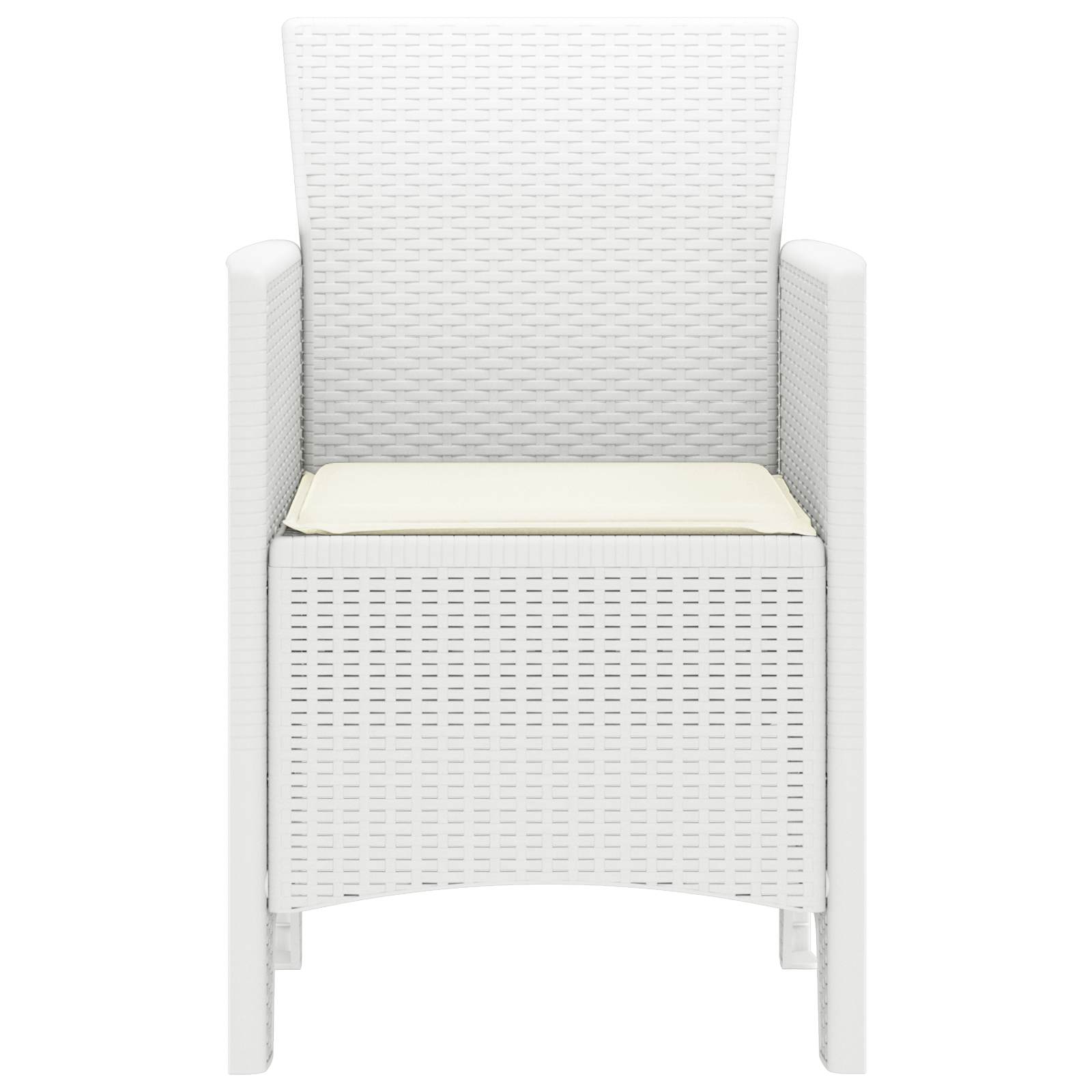 Hage Stol 2 pcs Hvit 53 x 49 x 85 cm PP