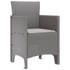 Hage Stol 2 pcs Lysegrå 53 x 49 x 85 cm PP