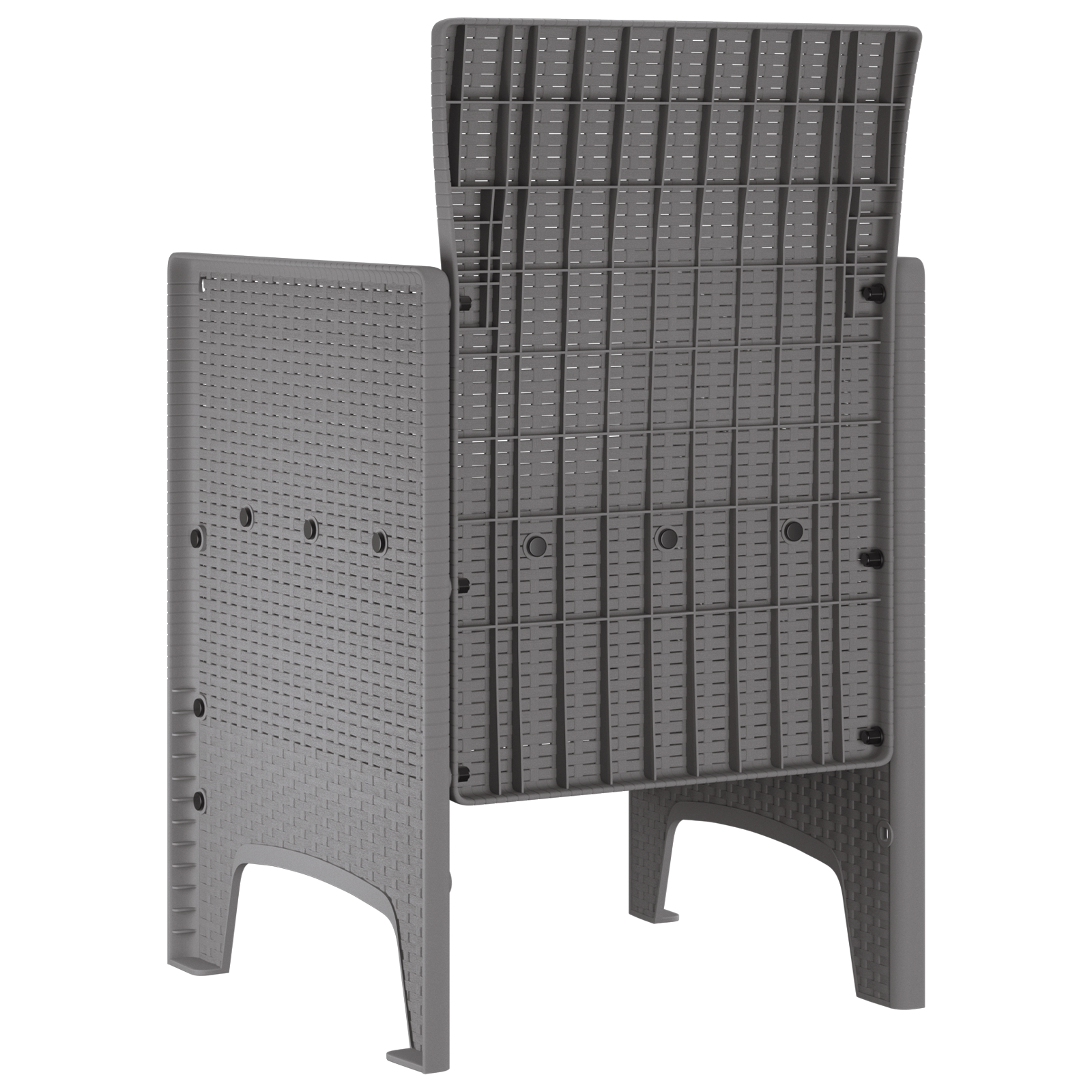 Hage Stol 2 pcs Lysegrå 53 x 49 x 85 cm PP