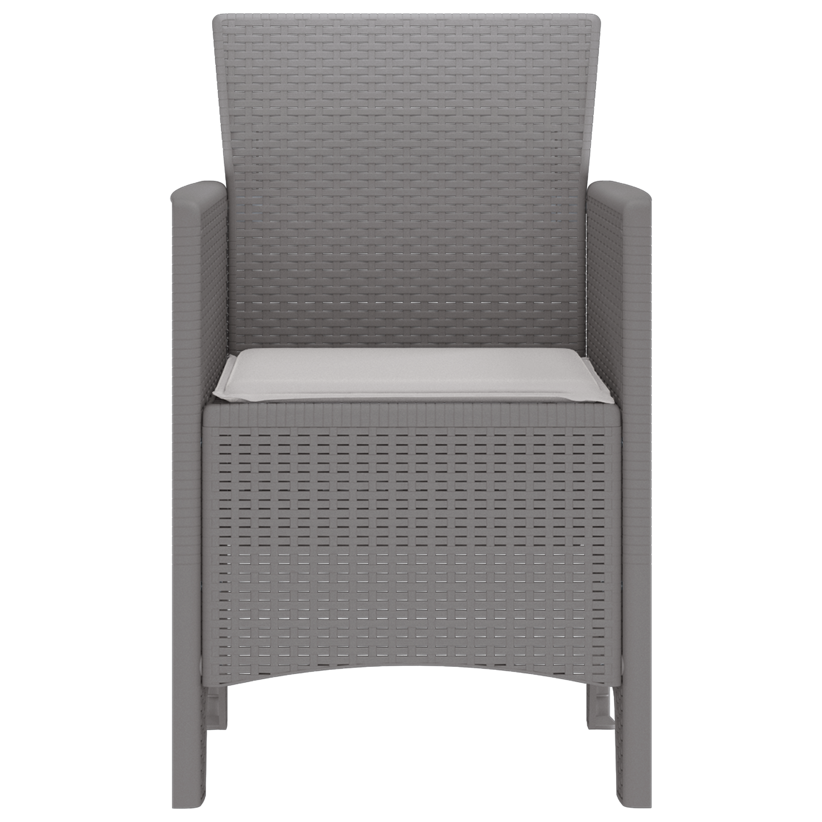 Hage Stol 2 pcs Lysegrå 53 x 49 x 85 cm PP
