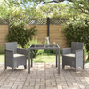 Hage Stol 2 pcs Lysegrå 53 x 49 x 85 cm PP