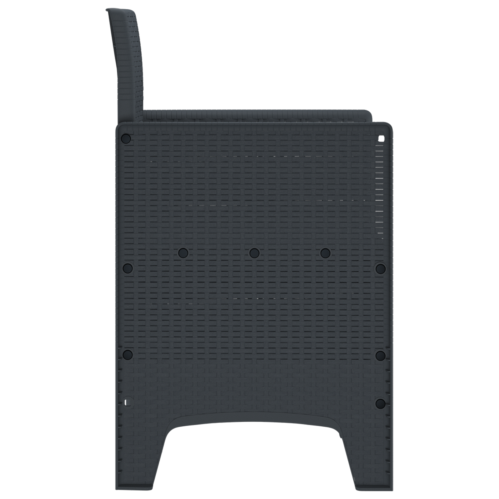 Hage Stol 4 pcs Antrasitt 53 x 49 x 85 cm PP