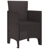 Hage Stol 4 pcs Brun 53 x 49 x 85 cm PP